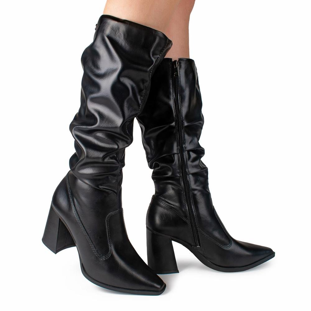 Bota Dakota de Cano Longo Feminina D0434 Preto 2
