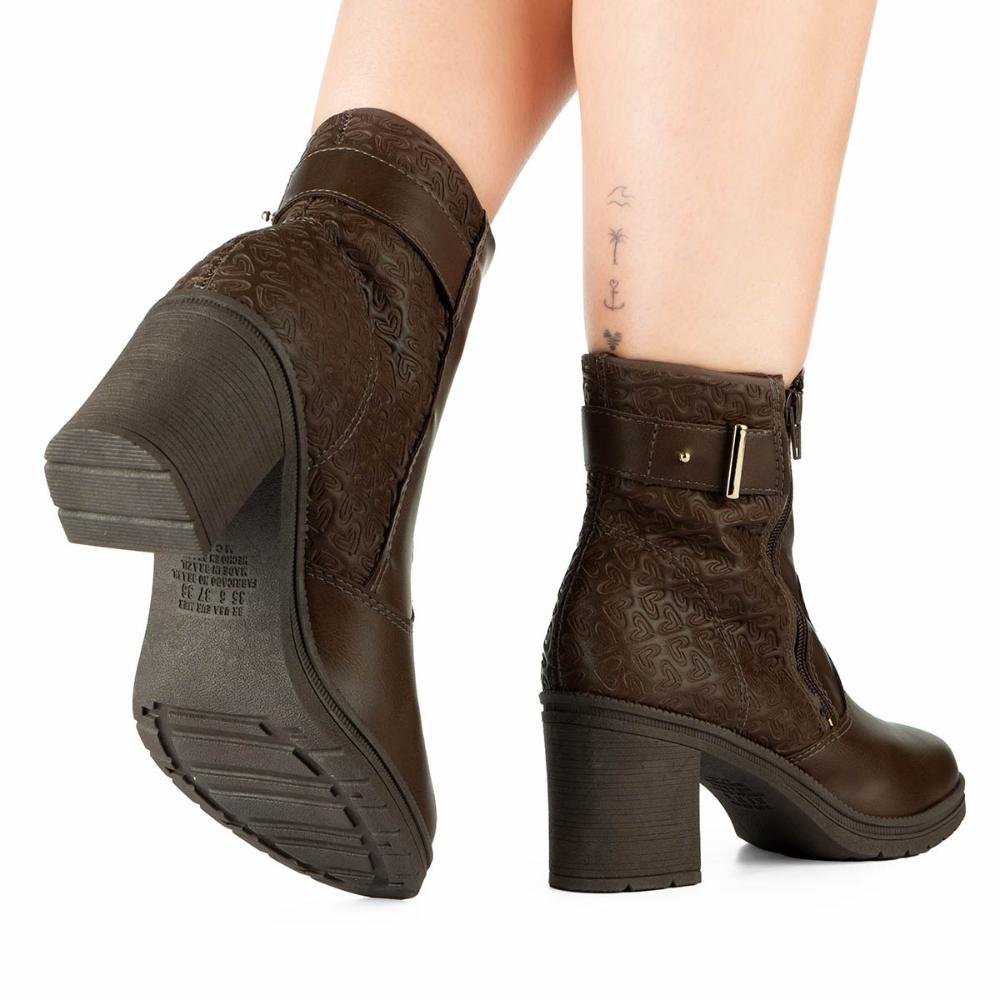 Bota Mississipi de Cano Curto Feminina ME742 Café 2