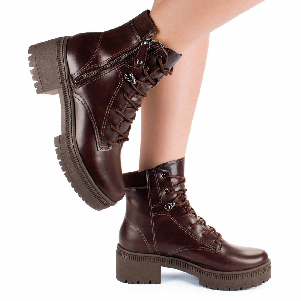 Bota Coturno Mississipi Feminina ME682 Café 2