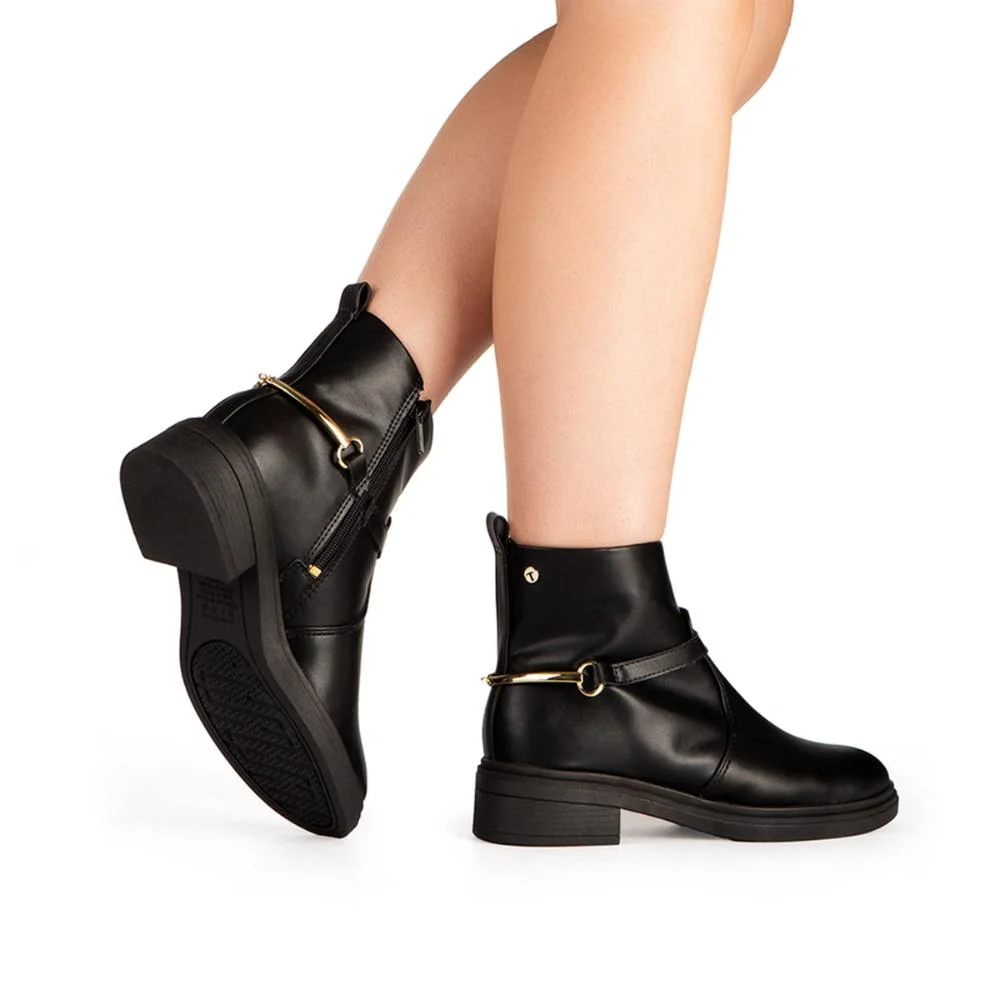 Bota Tanara de Cano Curto Feminina T9111 Preto 2
