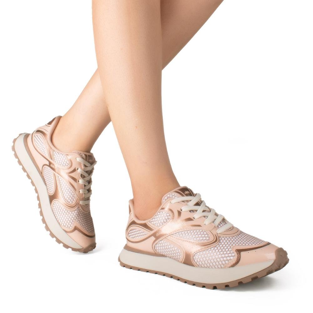 Tênis Dakota Jogging Metalizado Feminino D0011 Bege 2