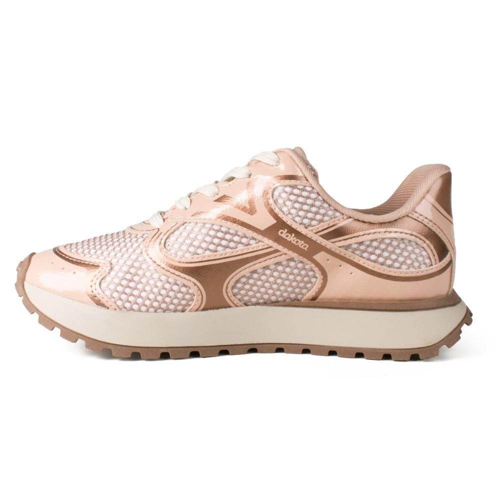 Tênis Dakota Jogging Metalizado Feminino D0011 Bege 4