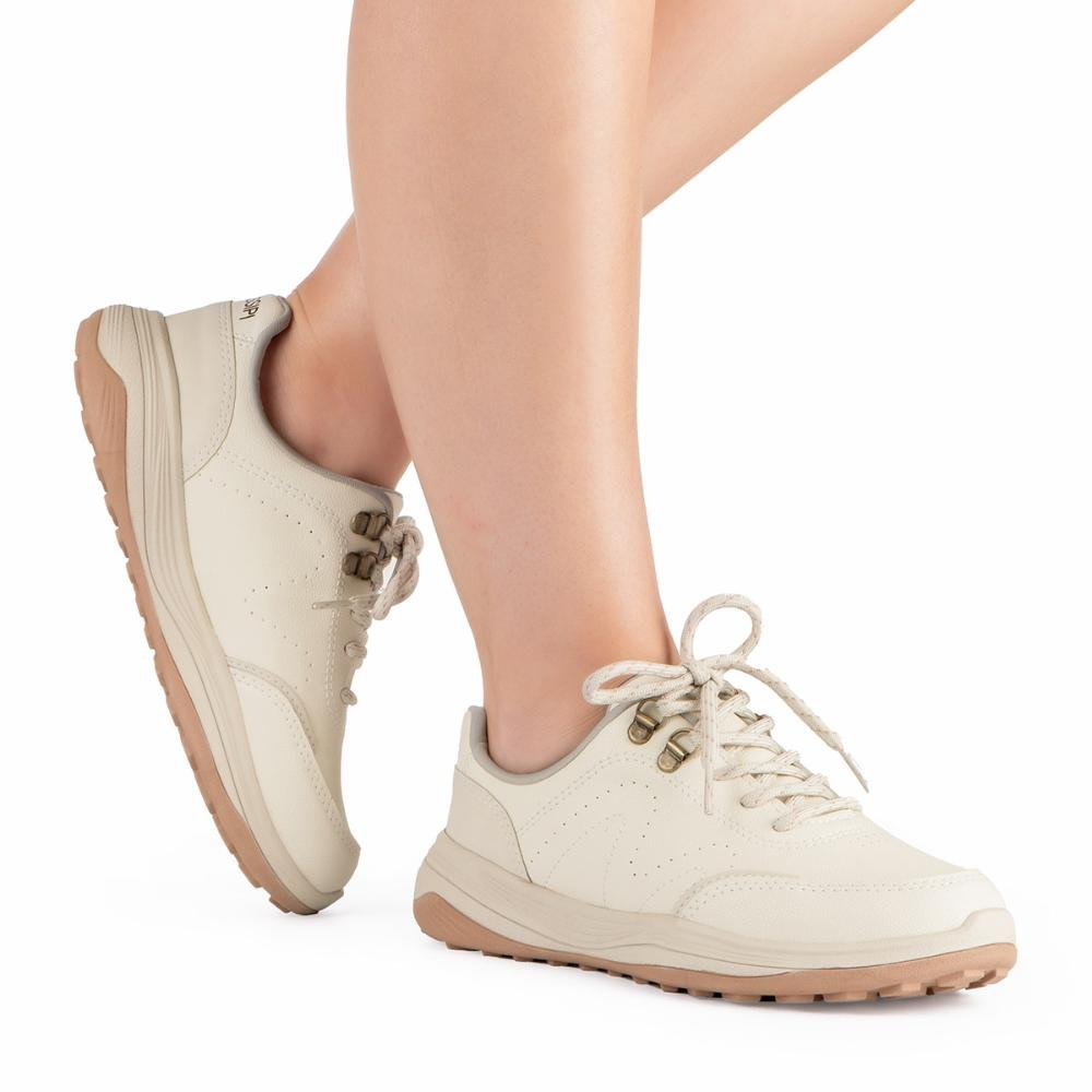 Tênis Mississipi Jogging Feminino ME841 Bege Claro 2
