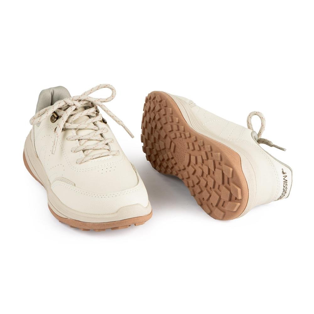 Tênis Mississipi Jogging Feminino ME841 Bege Claro 6