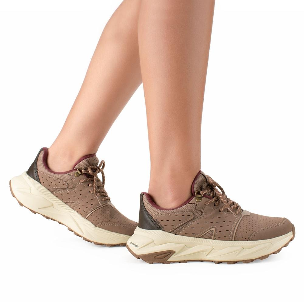 Tênis Kolosh Feminino Esportivo Trail E0481 Marrom 2