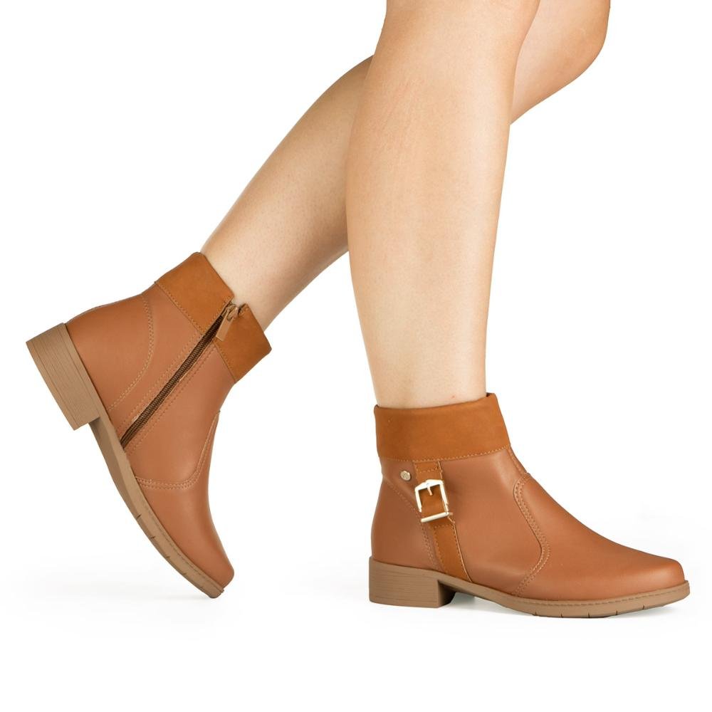 Bota Campesí de Cano Curto Feminina CP012 Caramelo 2
