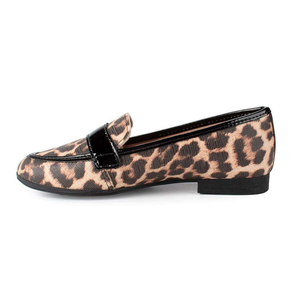 Sapato Pink Cats Infantil Loafer Animal Print V5393 Onça 3