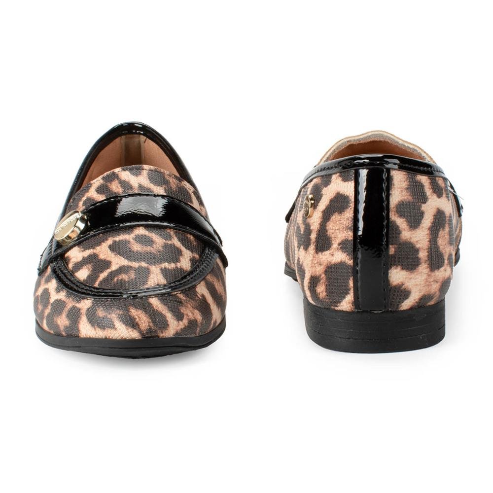 Sapato Pink Cats Infantil Loafer Animal Print V5393 Onça 5