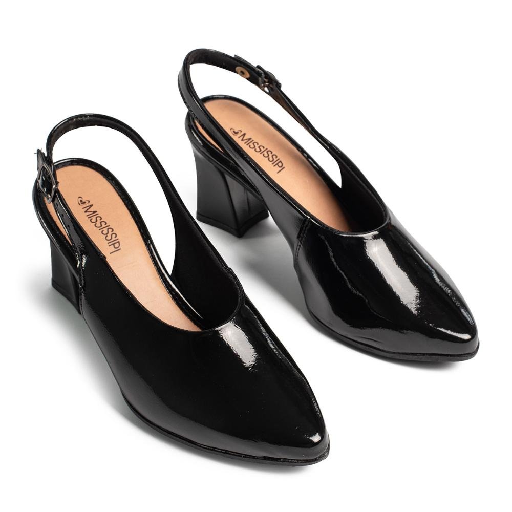 Scarpin Mississipi de Salto Alto Feminino ME603 Preto 5