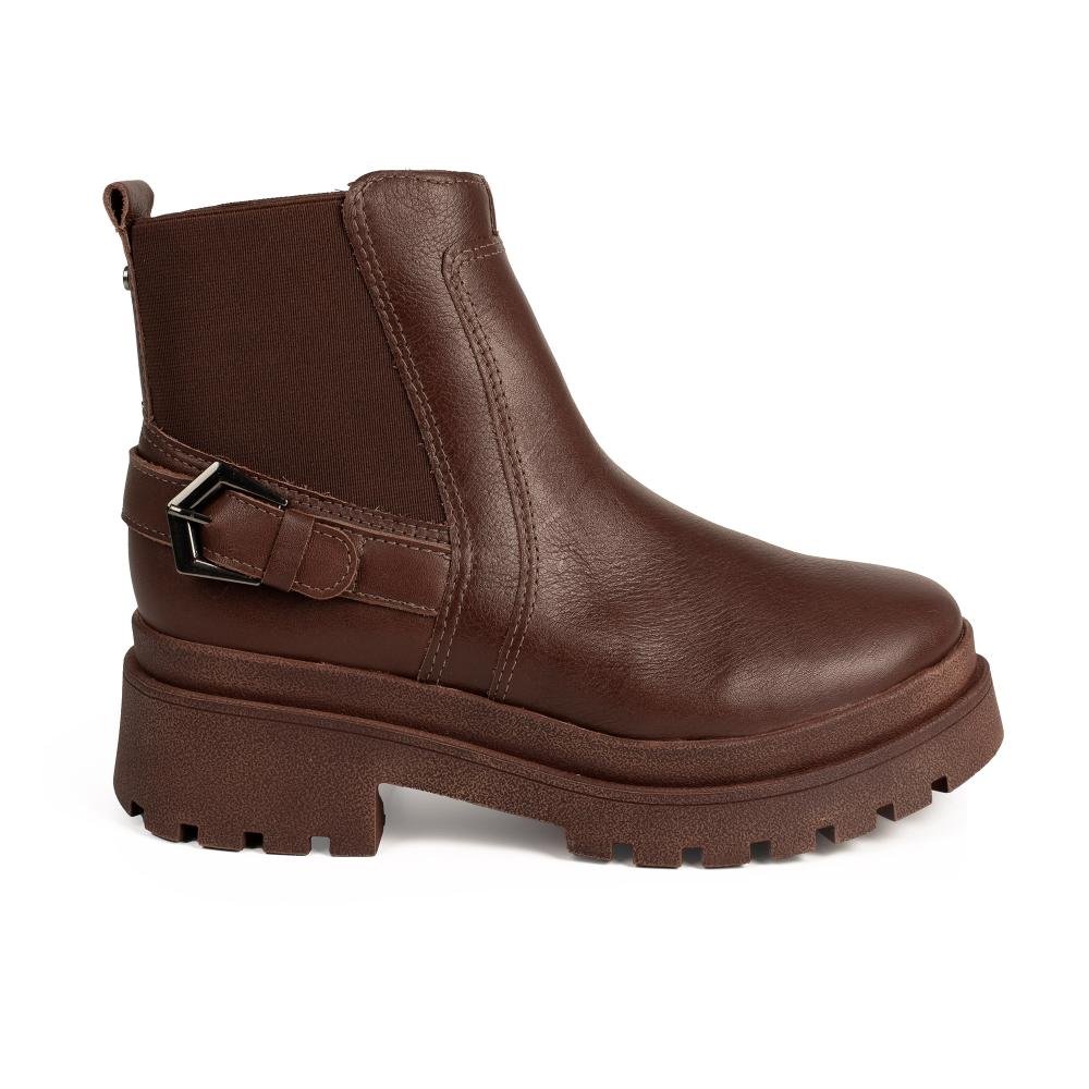 Bota Tanara de Cano Curto Em Couro Feminina T8891 Café 2