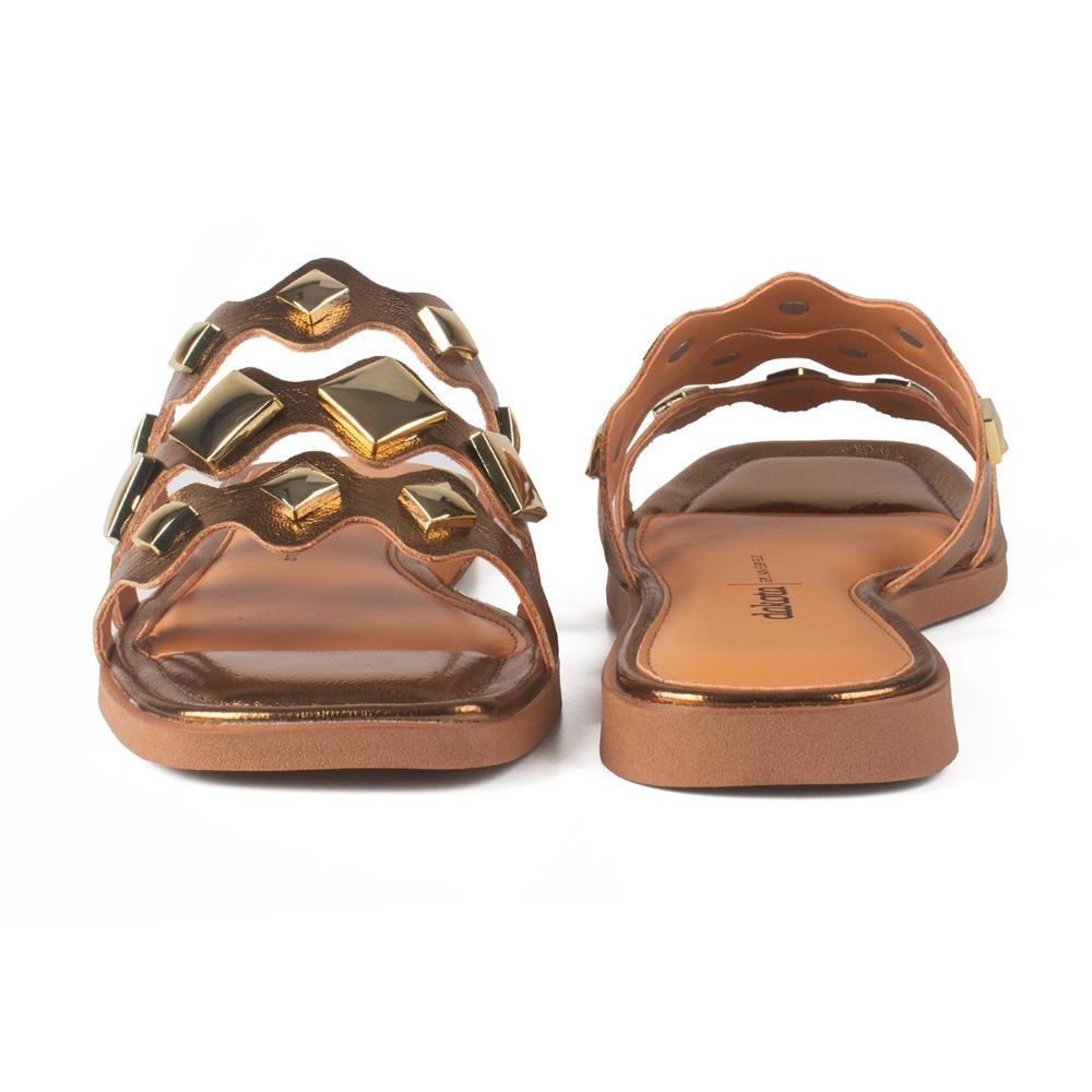 Slide Dakota Metalizado Feminina Y9041 Bronze 6