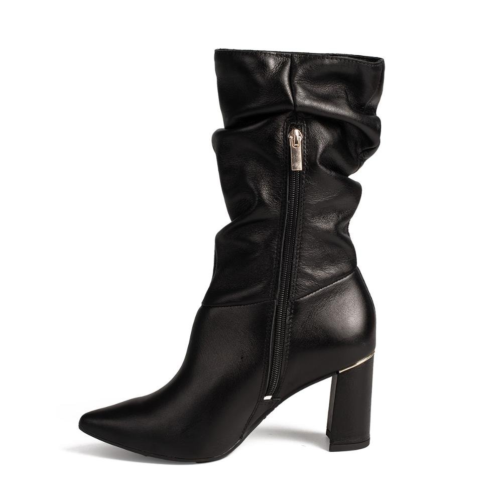 Bota Tanara Em Couro de Cano Longo Feminina T8914 Preto 4
