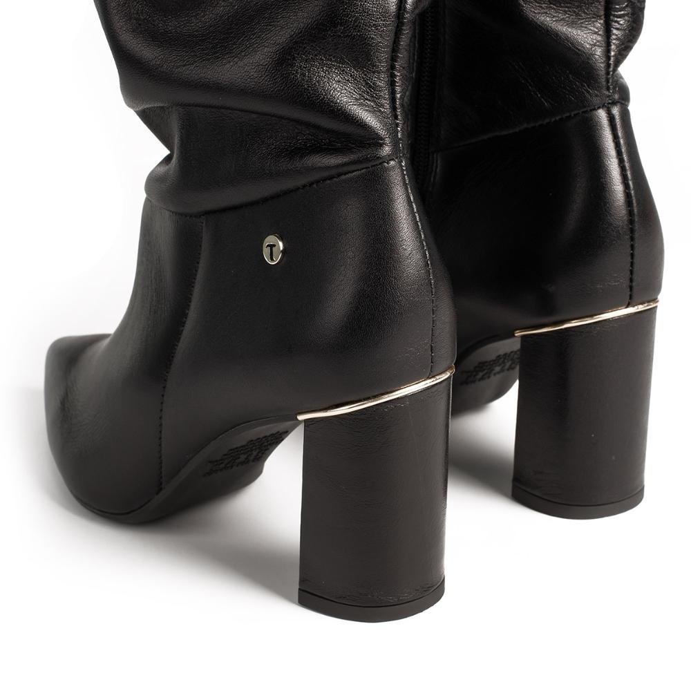 Bota Tanara Em Couro de Cano Longo Feminina T8914 Preto 6