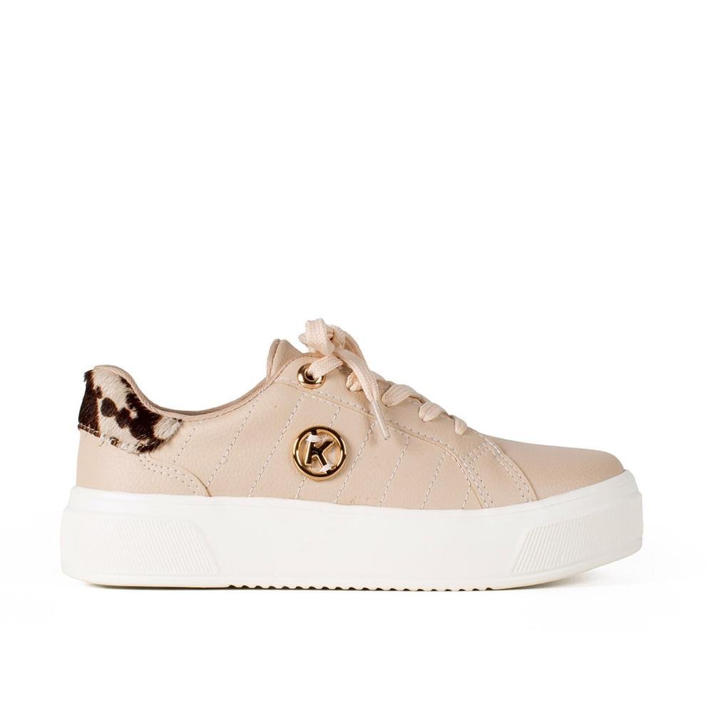 Tênis Kolosh Casual Flatform Feminino C3541A Bege Claro 1