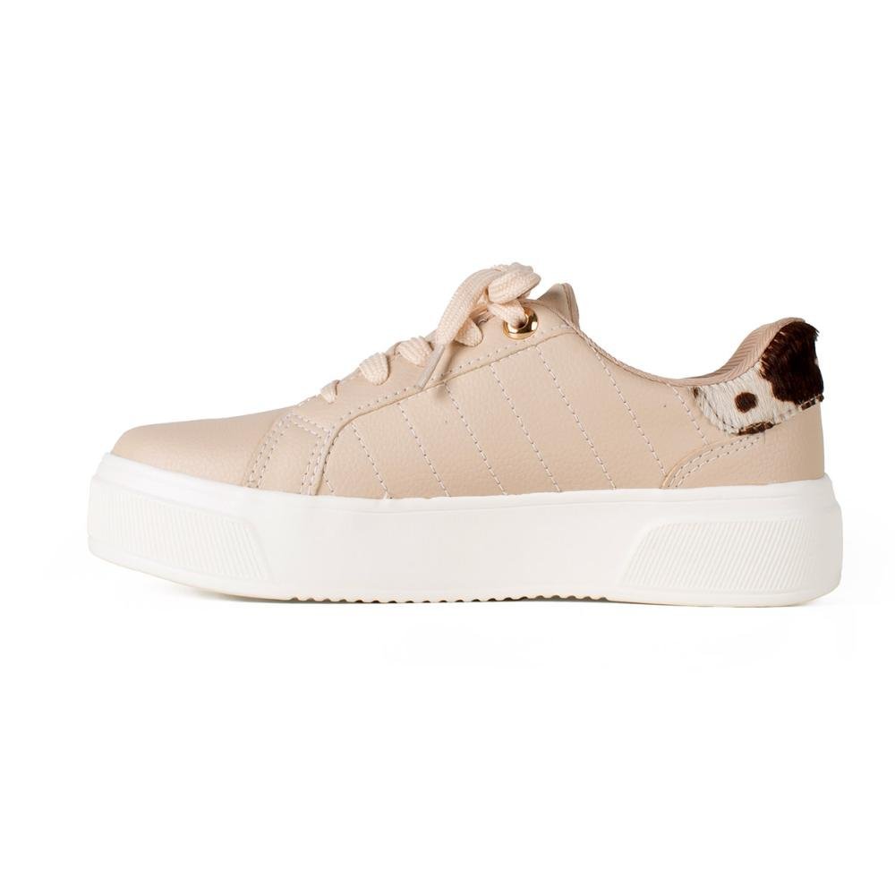 Tênis Kolosh Casual Flatform Feminino C3541A Bege Claro 4