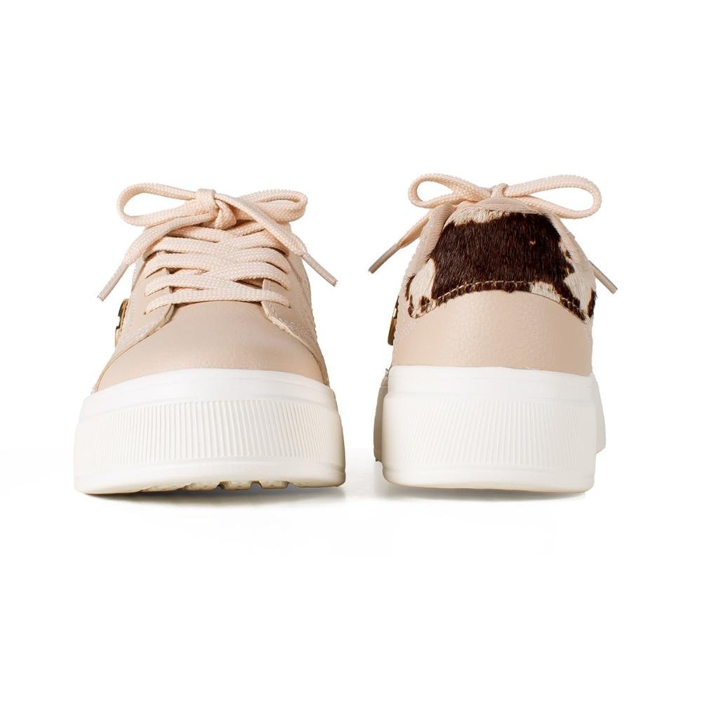 Tênis Kolosh Casual Flatform Feminino C3541A Bege Claro 6