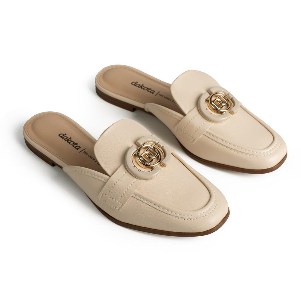 Mule Dakota Feminina D0942 Bege Claro 5