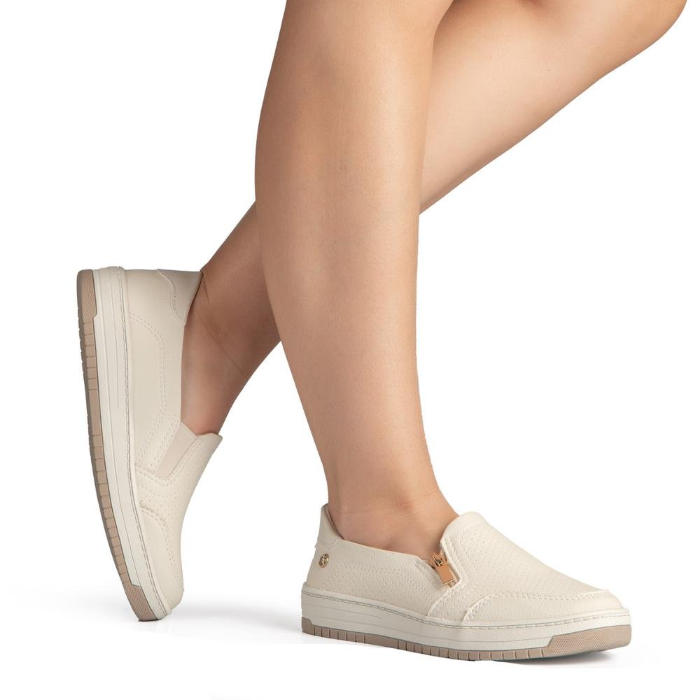 Tênis Kolosh Slip On Feminino C4164 Bege Claro 2