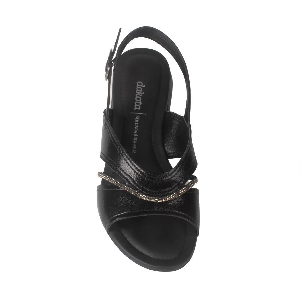 Sandália Dakota de Salto Baixo Feminina Y9481 Preto 6