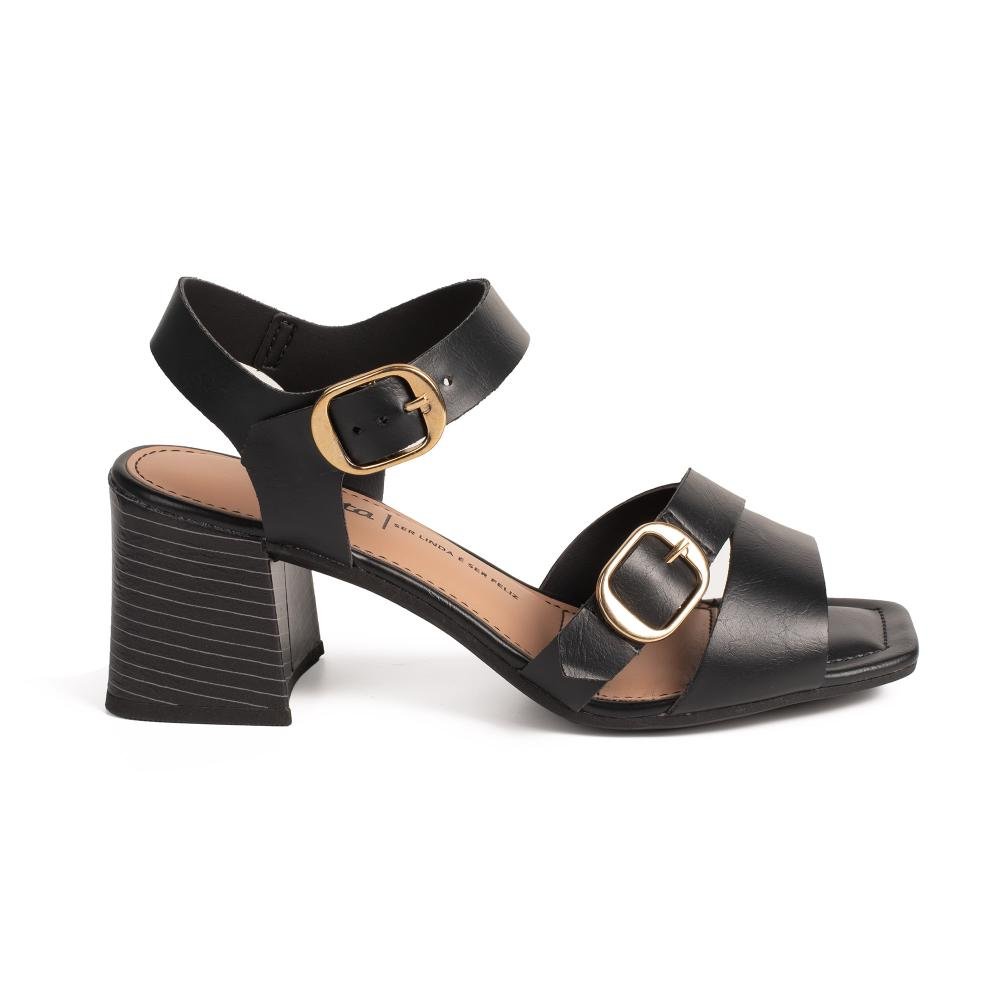 Sandália Dakota de Salto Bloco Feminina Y9751 Preto 3