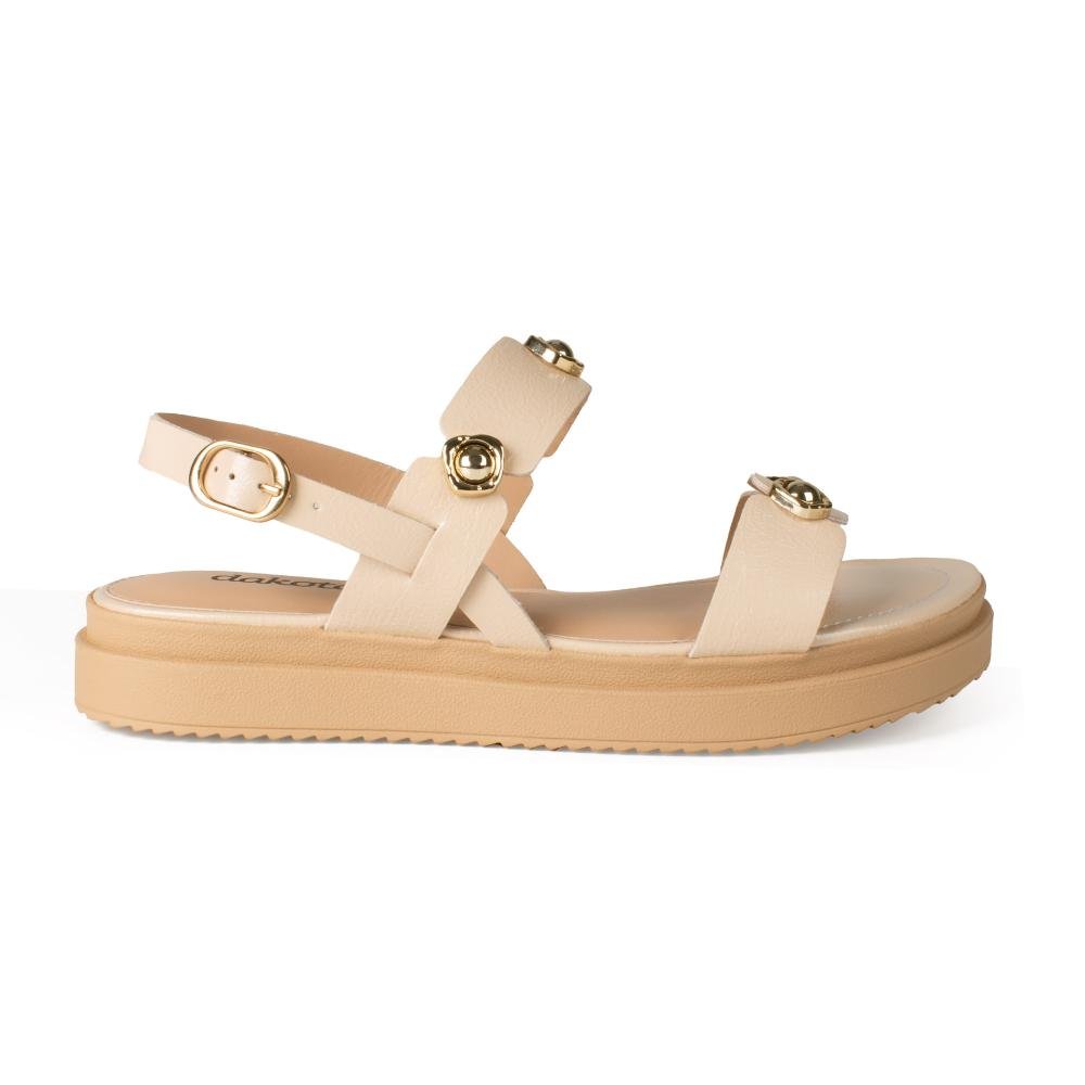 Sandália Dakota Flatform Feminina Y9702 Bege 3