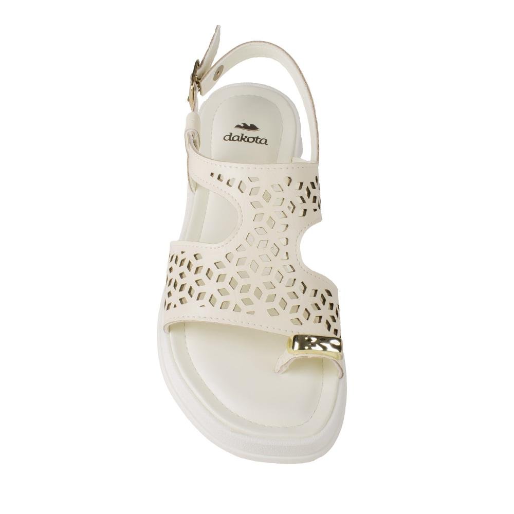 Sandália Dakota Flatform Feminina Y9713 Bege Claro 6