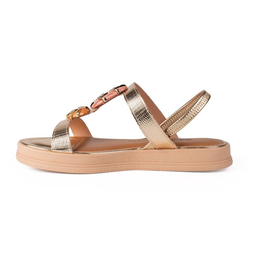Sandália Dakota Flatform Metalizada Feminina Y9453 Metalizado/Ouro 4