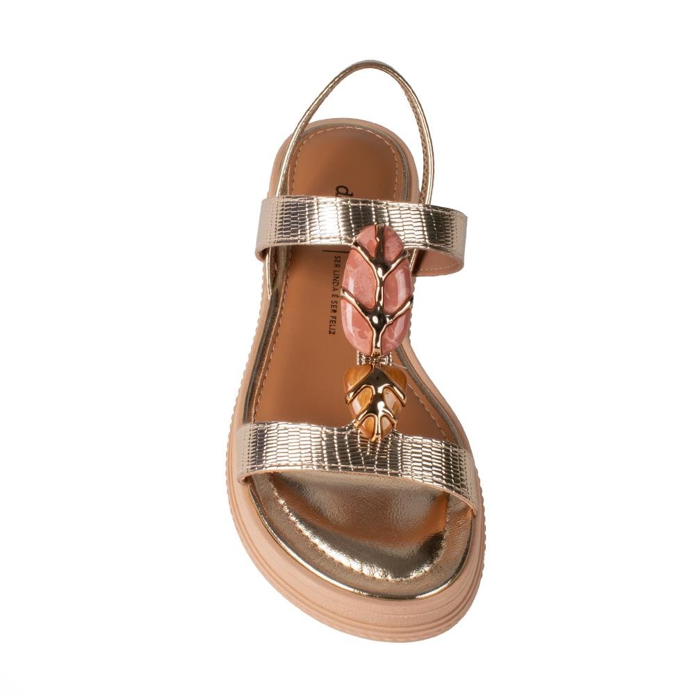 Sandália Dakota Flatform Metalizada Feminina Y9453 Metalizado/Ouro 6