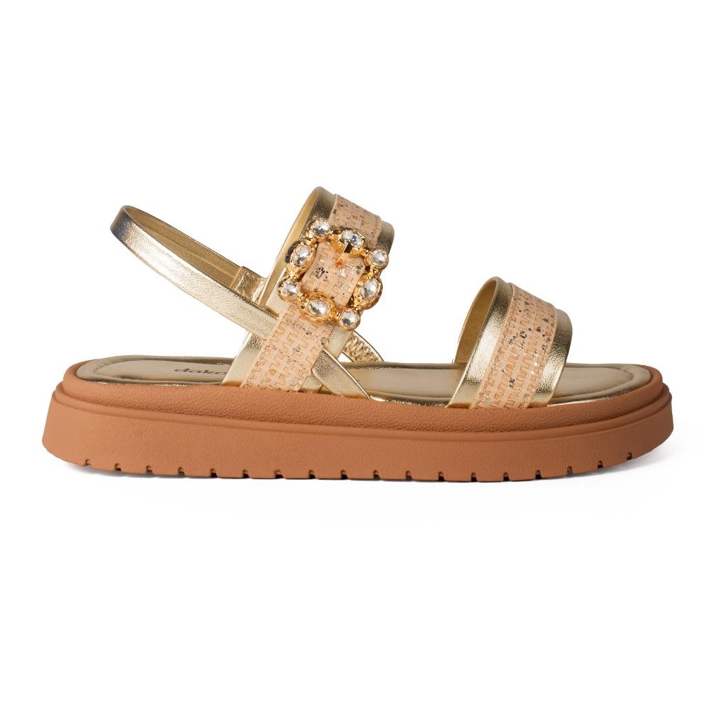 Sandália Dakota Flatform Metalizada Feminina Y9671 Metalizado/Ouro 3