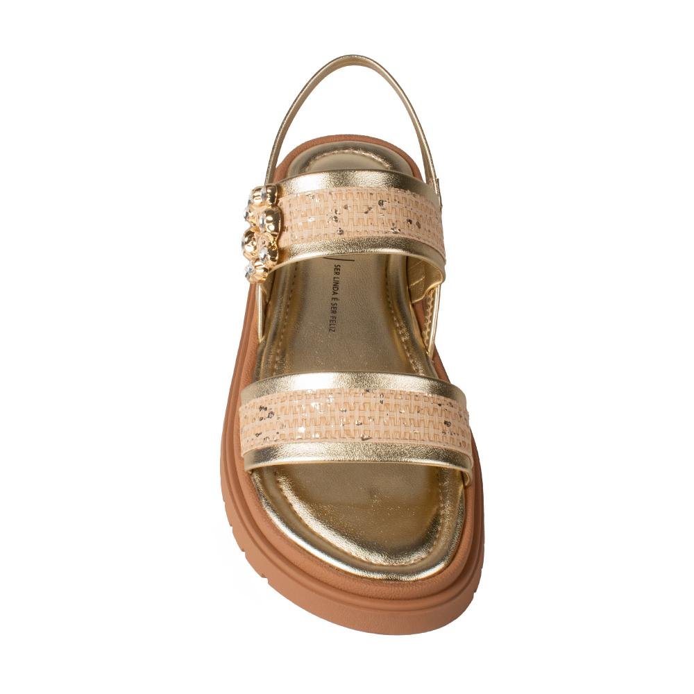 Sandália Dakota Flatform Metalizada Feminina Y9671 Metalizado/Ouro 6