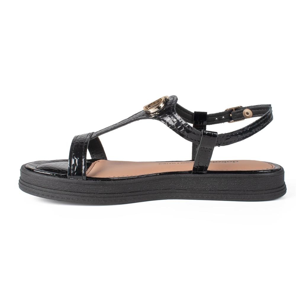 Sandália Dakota Flatform Feminina Y9452 Preto/Verniz 4