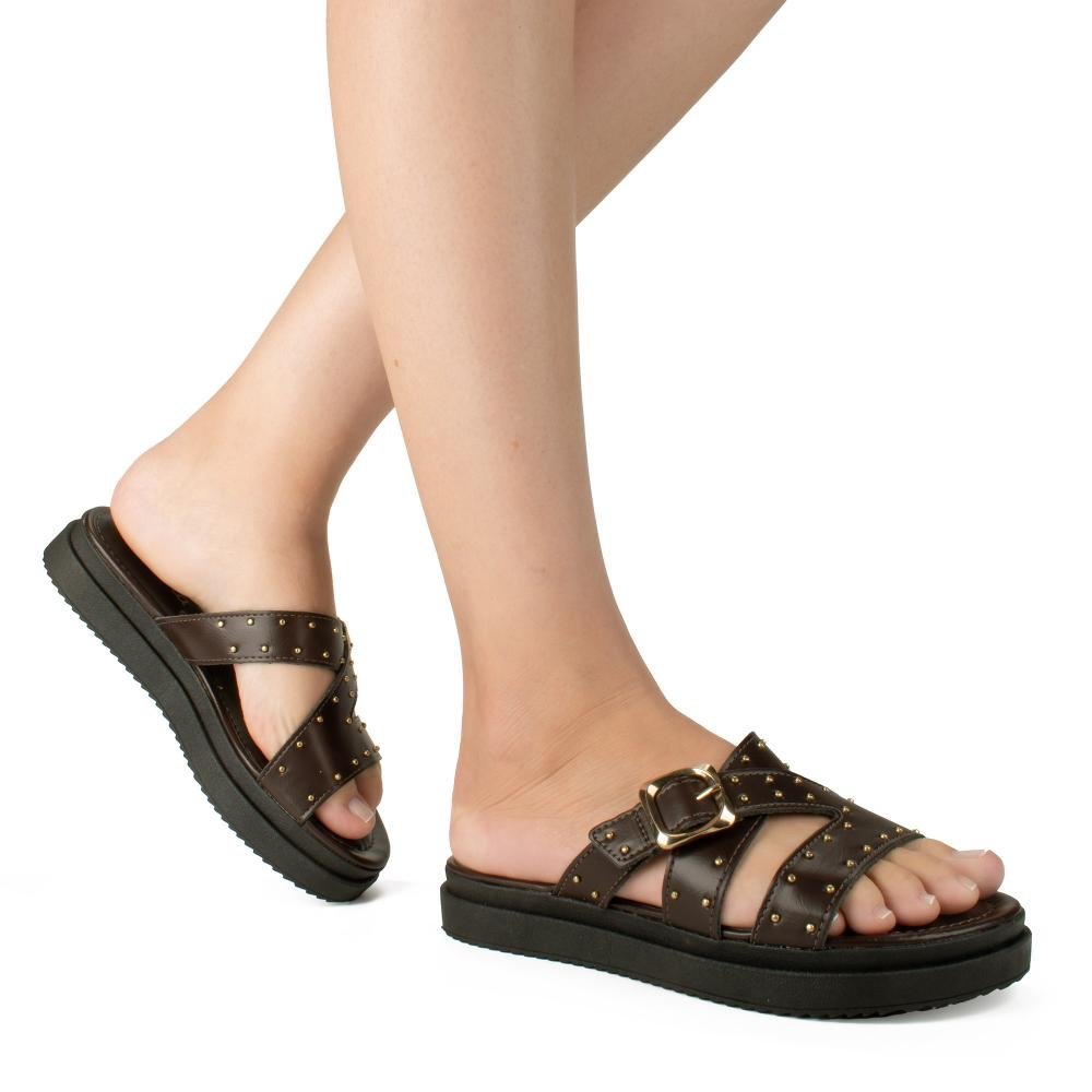 Slide Dakota Flatform Feminina Y9701 Café 2