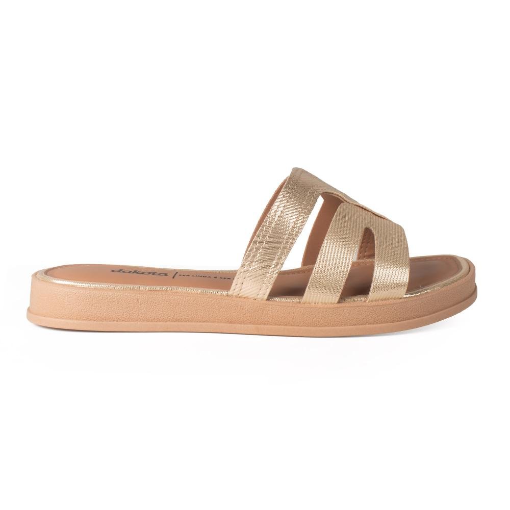 Slide Dakota Flatform Metalizado Feminina Y9391 Metalizado/Ouro 3
