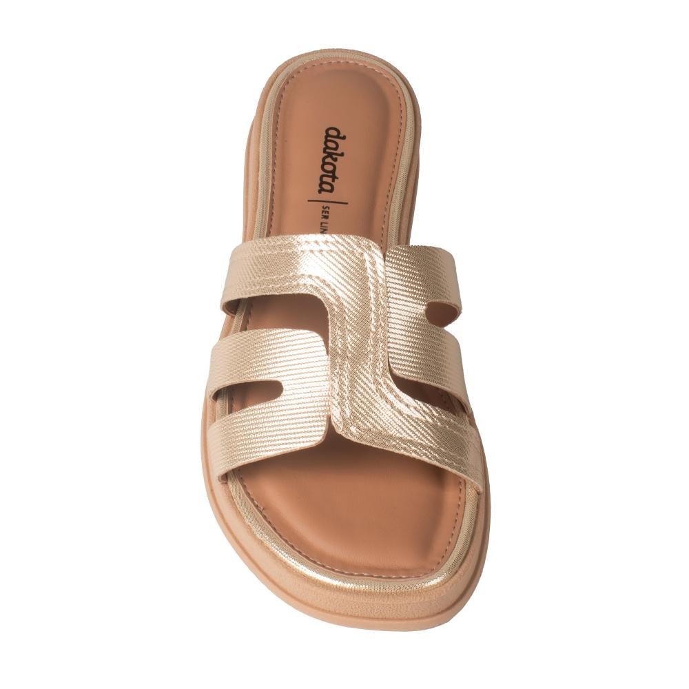 Slide Dakota Flatform Metalizado Feminina Y9391 Metalizado/Ouro 6
