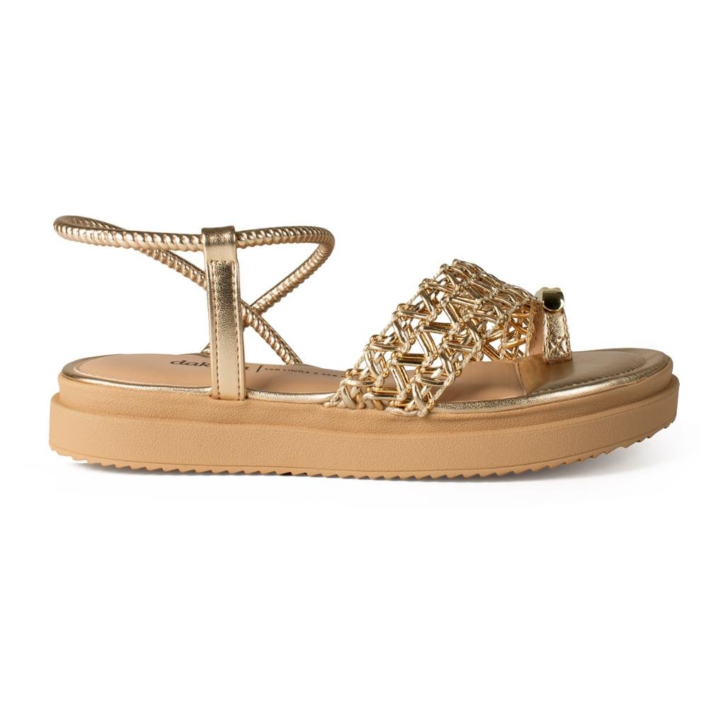 Sandália Dakota Flatform Metalizada Feminina Y9261 Metalizado/Ouro 3