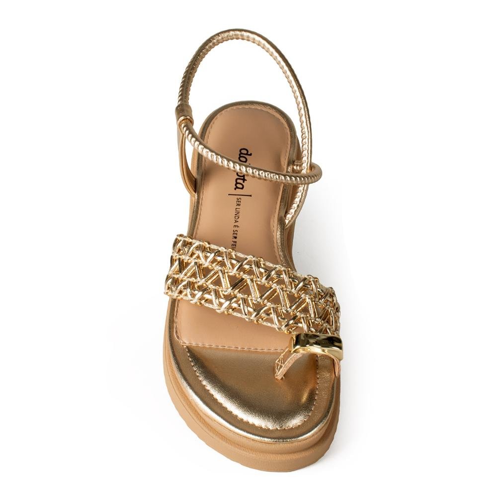 Sandália Dakota Flatform Metalizada Feminina Y9261 Metalizado/Ouro 6