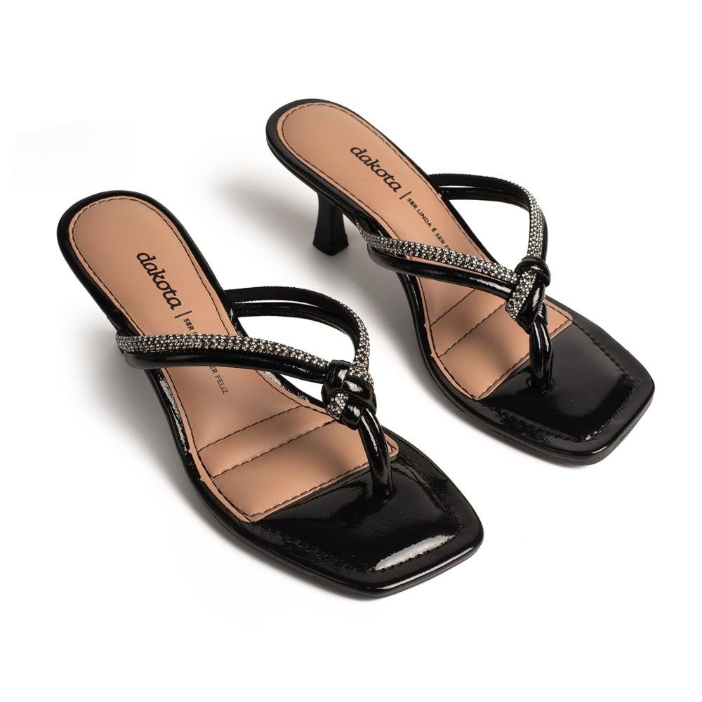 Tamanco Dakota de Salto Alto Feminina Y9222 Preto 6