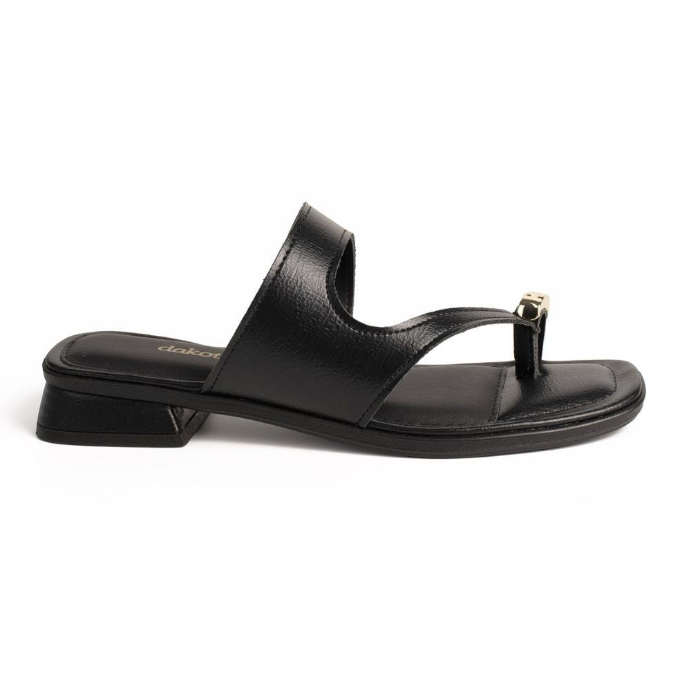 Tamanco Dakota de Salto Baixo Feminina Y8874 Preto 3
