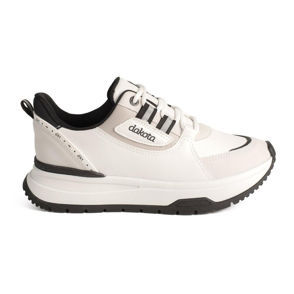 Tênis Dakota Jogging Feminino D0861 Branco/Preto 3