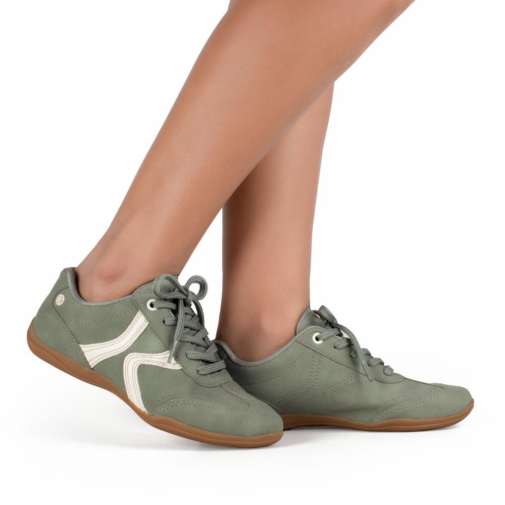 Tênis Kolosh Casual Feminino C4065 Verde/Branco 2