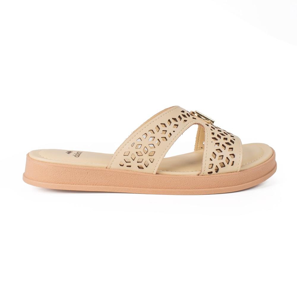 Slide Dakota Flatform Feminina Y9712 Bege 3