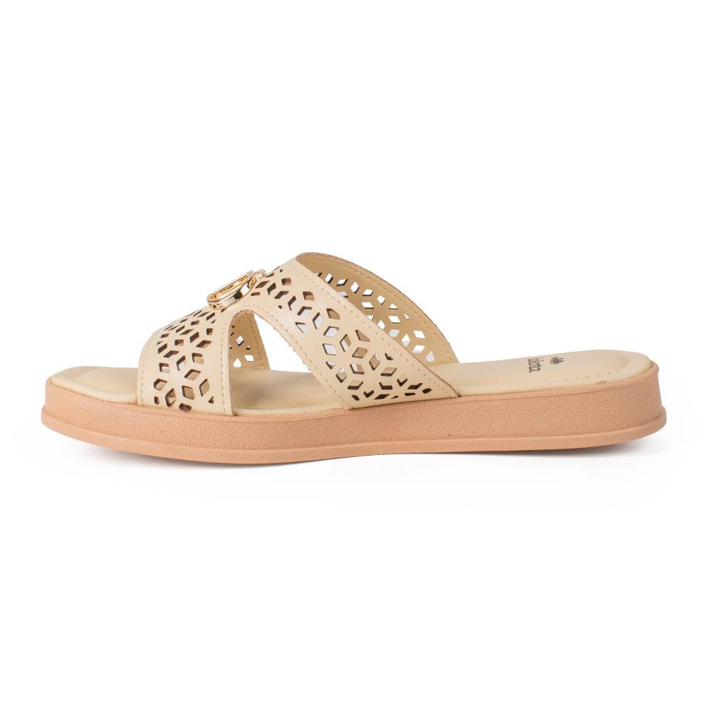 Slide Dakota Flatform Feminina Y9712 Bege 4