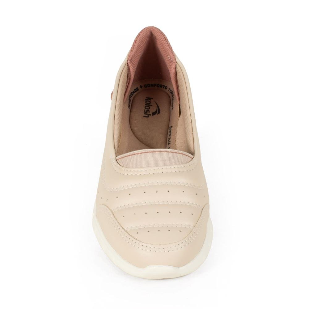Tênis Kolosh Slip On Feminino C4046 Bege Claro 6