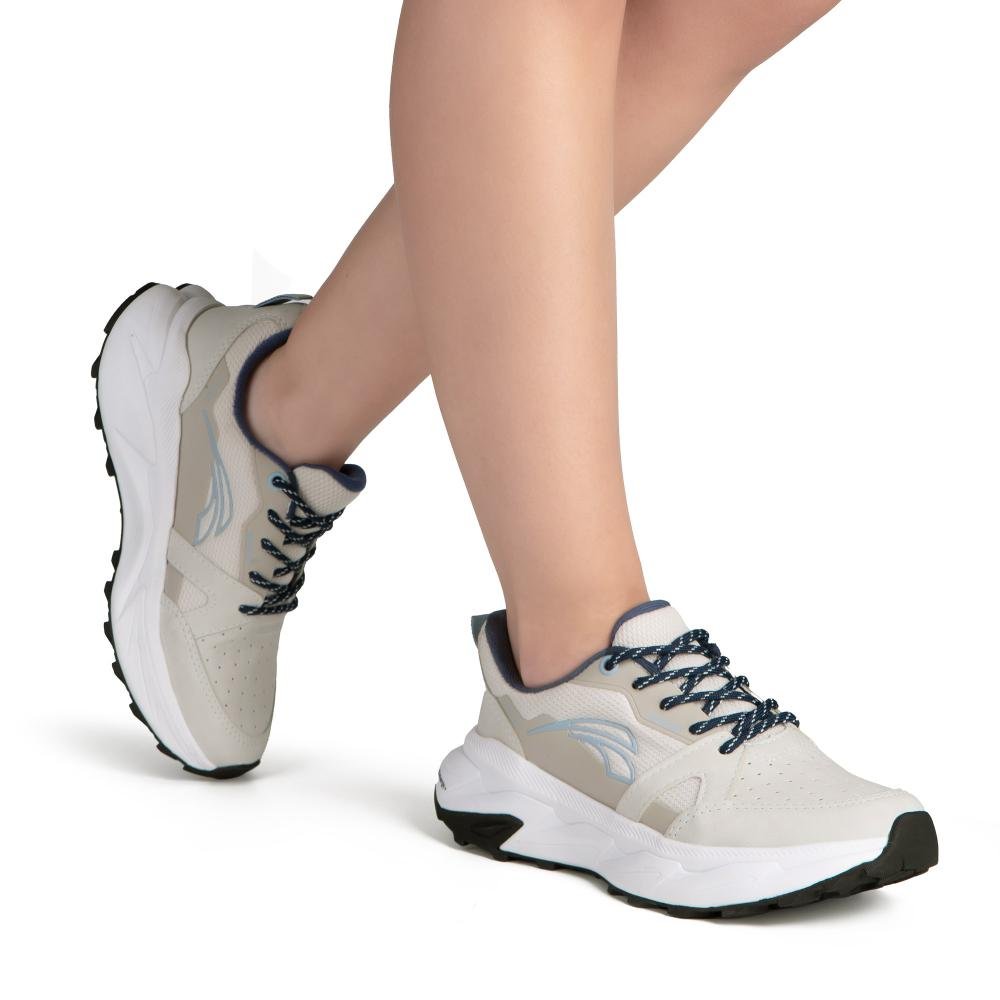 Tênis Kolosh Trail Esportivo Feminino E0483 Cinza Claro 2