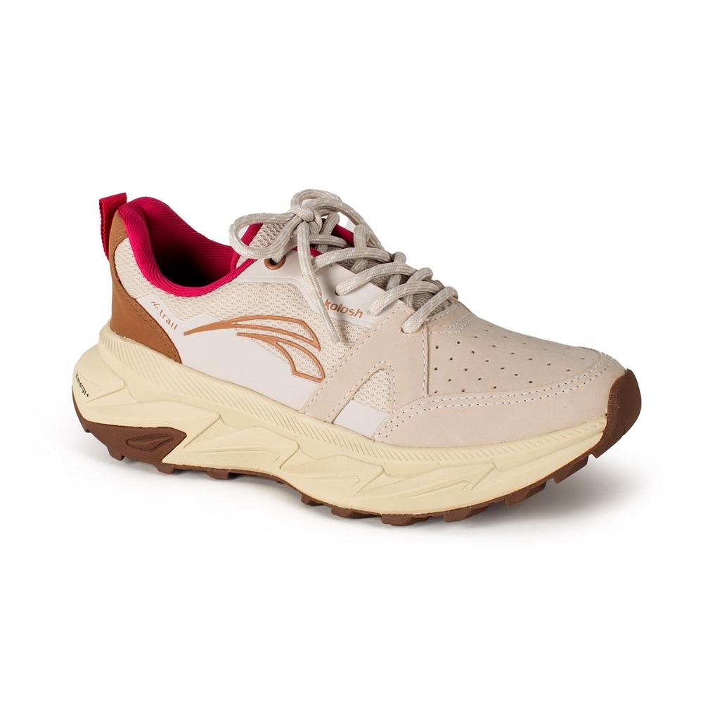 Tênis Kolosh Trail Esportivo Feminino E0483 Bege 3