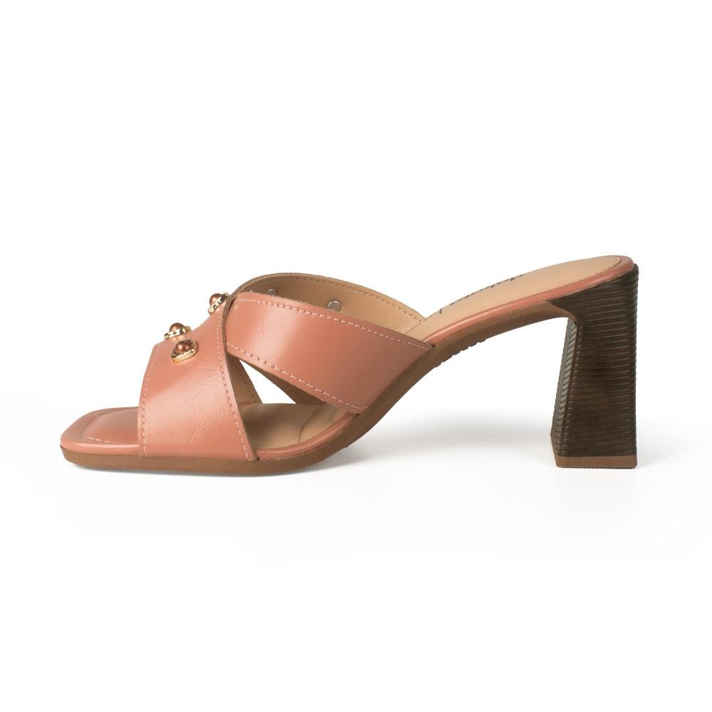 Tamanco Dakota de Salto Bloco Feminina Y9502 Rosa 4