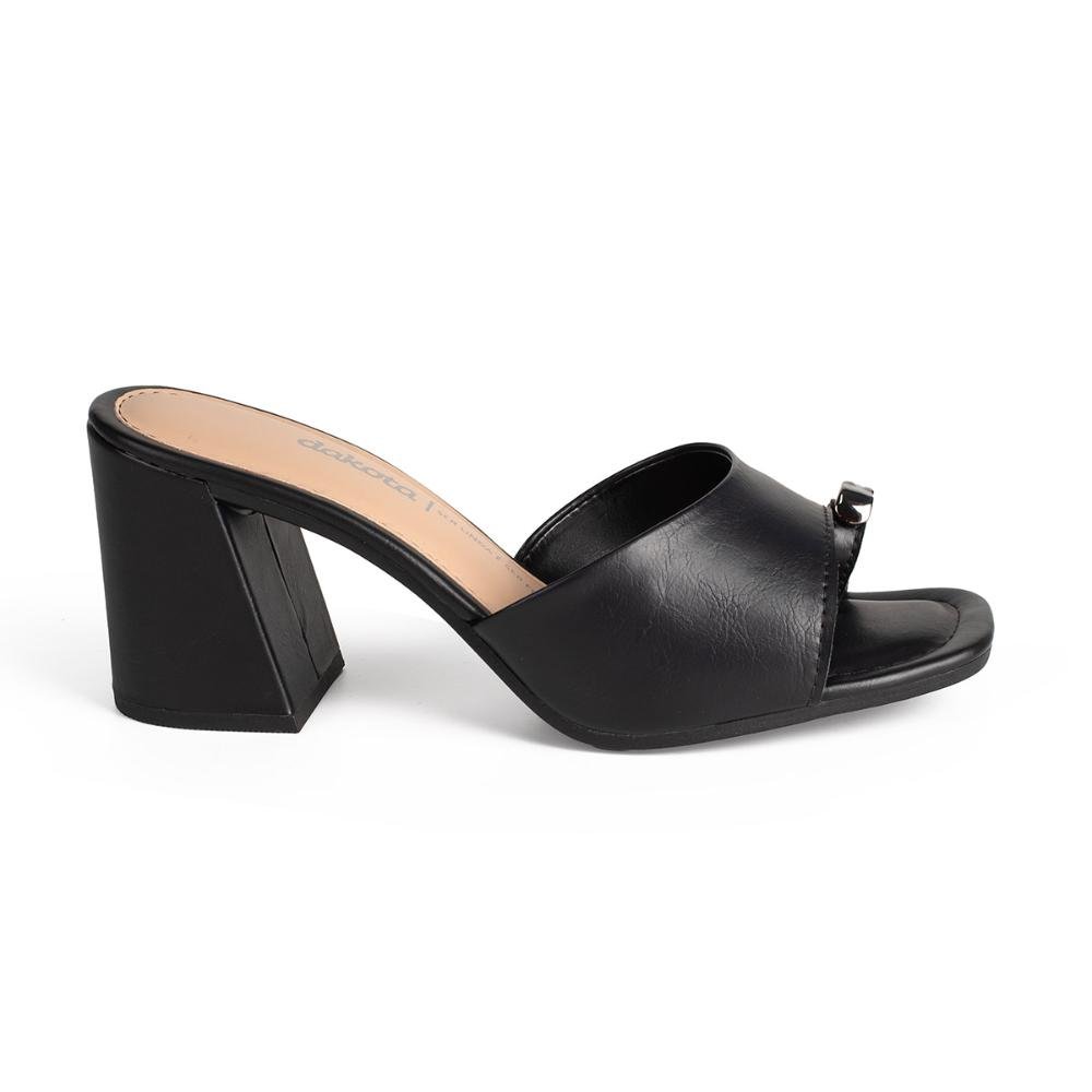 Tamanco Dakota de Salto Bloco Feminina Y9151 Preto 3