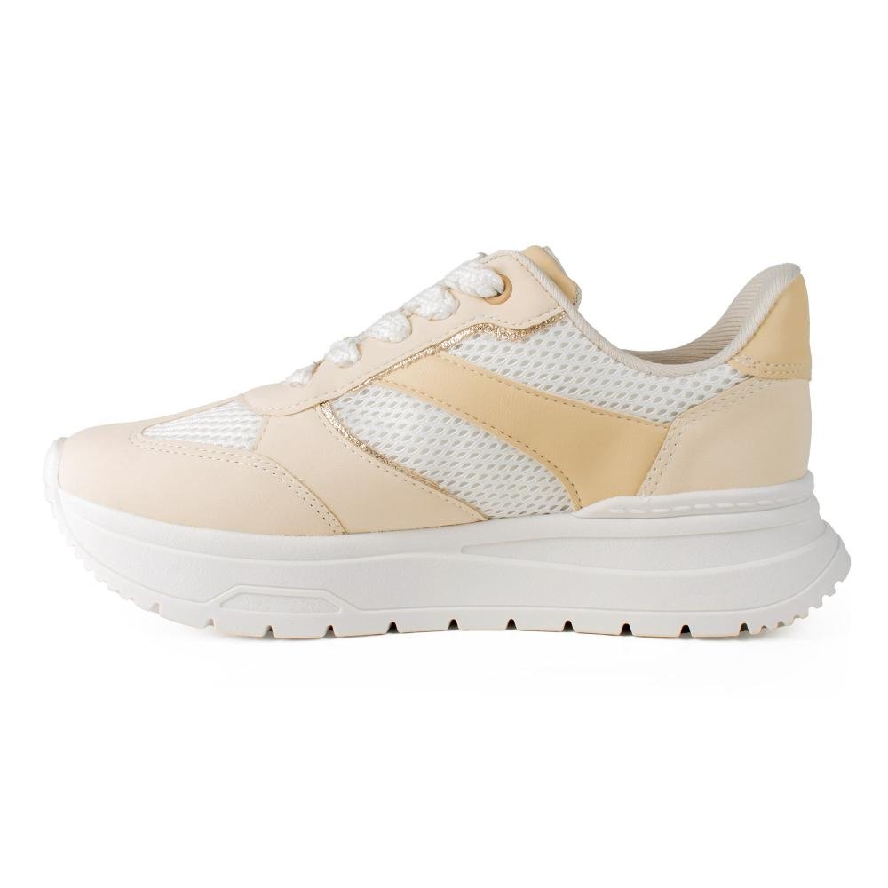 Tênis Dakota Jogging Feminino D0862 Bege Claro/Branco 4