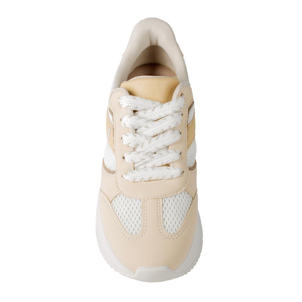 Tênis Dakota Jogging Feminino D0862 Bege Claro/Branco 6