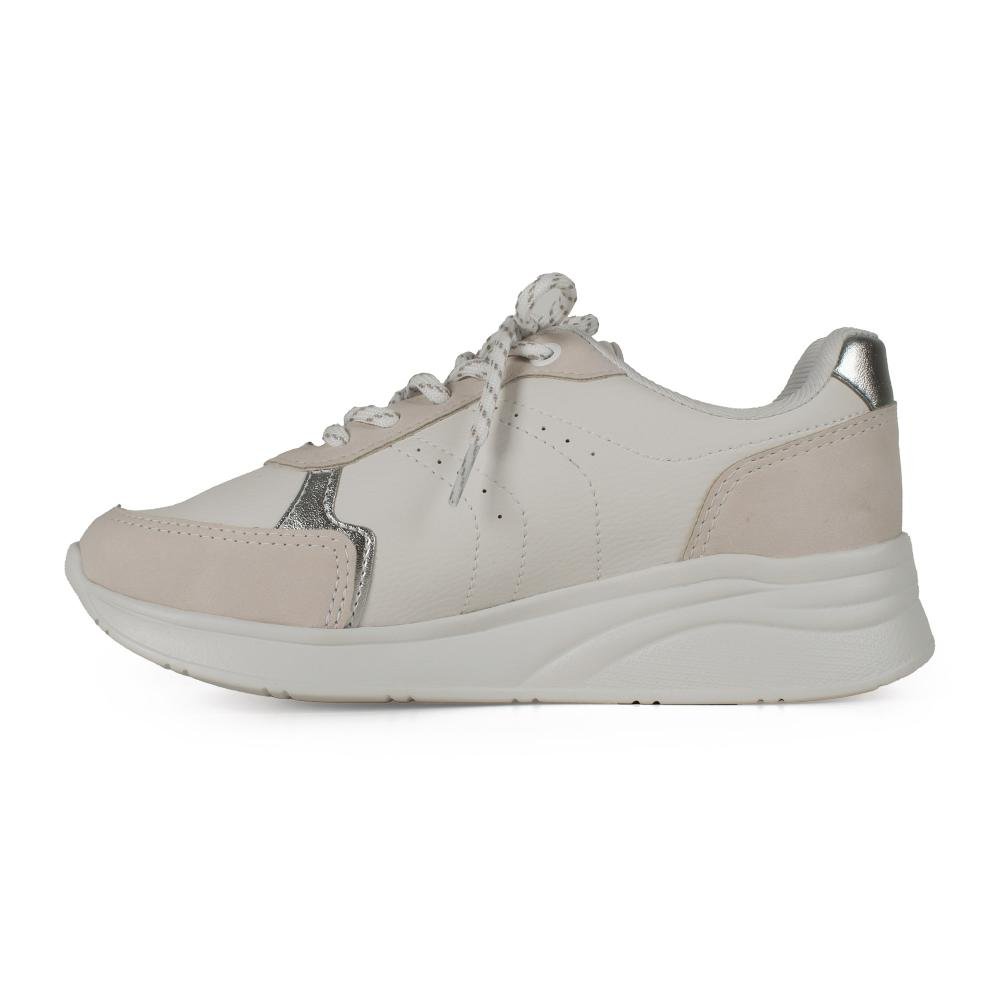 Tênis Kolosh Upper Casual Feminino C3985 Branco/Bege/Prata 4